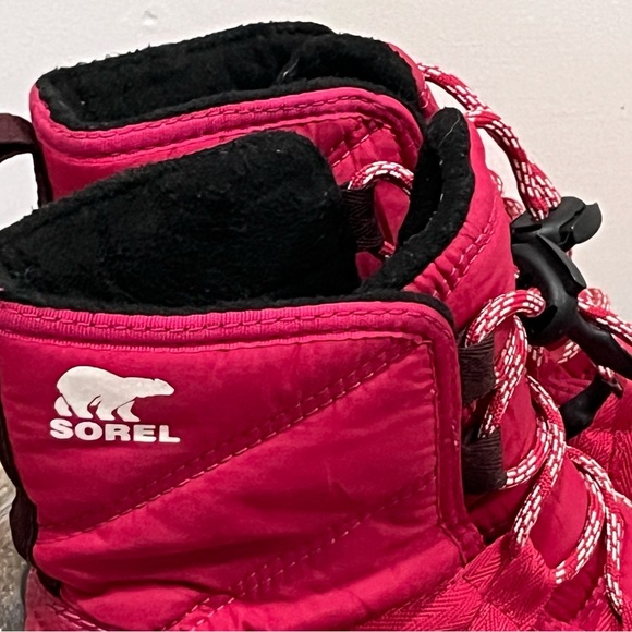 Sorel Fuchsia Rush Black Boots Sz.3 - Picture 4 of 9